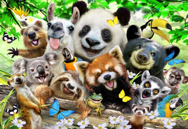 Dřevěné puzzle medvědí ráj