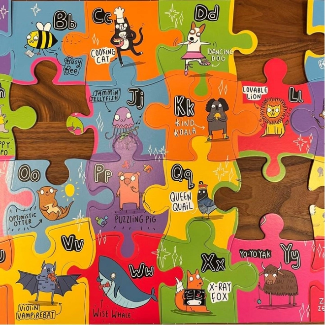 Gibsons velké podlahové puzzle netradiční abeceda pro děti