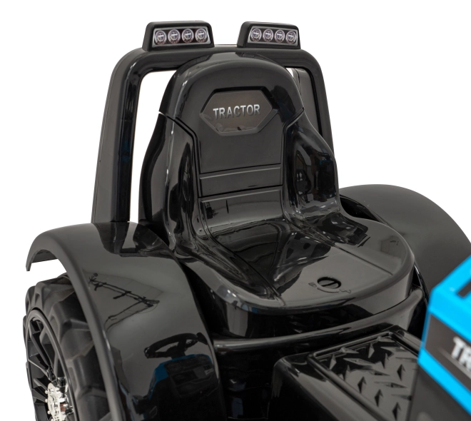 Otroški električni traktor z radlico – Modrý
