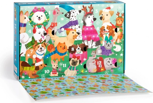 Předvánoční odpočítávání Puzzle sada 12 ks