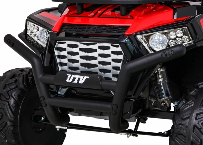 Buggy UTV Off-roader pro děti Červená + dálkové ovládání + nosič zavazadel + pomalý start + EVA + MP3 LED