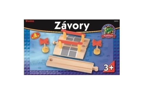 Železniční přejezd se závorami a značkami