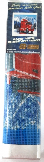 Norimpex diamantové malování Červený kamion Kenworth 30x40 cm