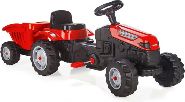 Traktor na pedály Farmer GoTrac Maxi s přívěsem Tichá kola