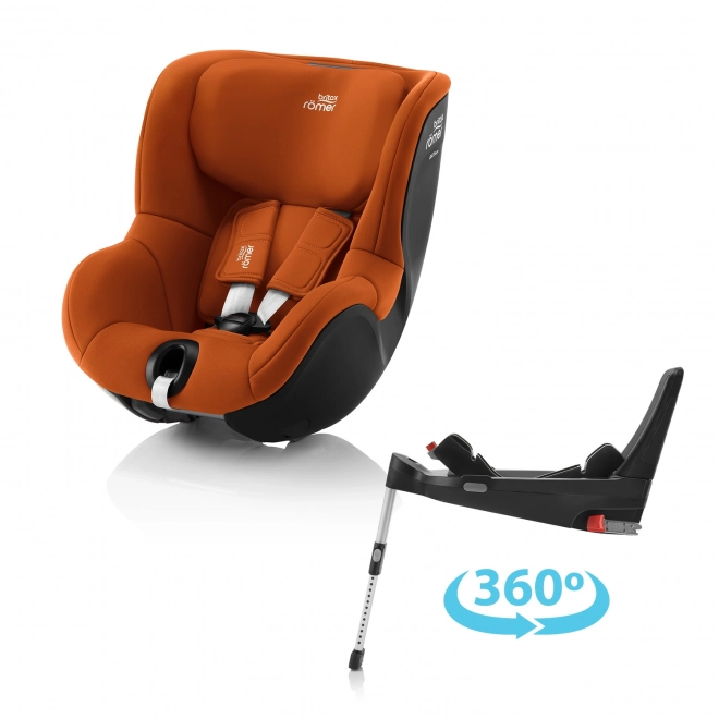 Dětská autosedačka Dualfix 5Z s otočnou základnou Flex Base 5Z v barvě Golden Cognac