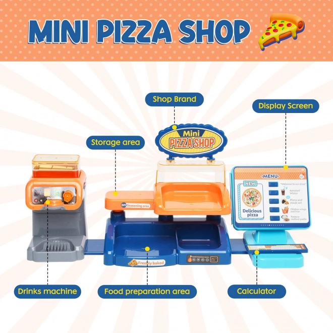 Dětská hrací sada Mini Pizza Shop