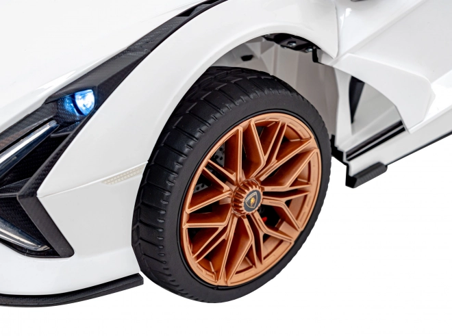Lamborghini SIAN dětské auto na baterii s ovladačem – Bílé