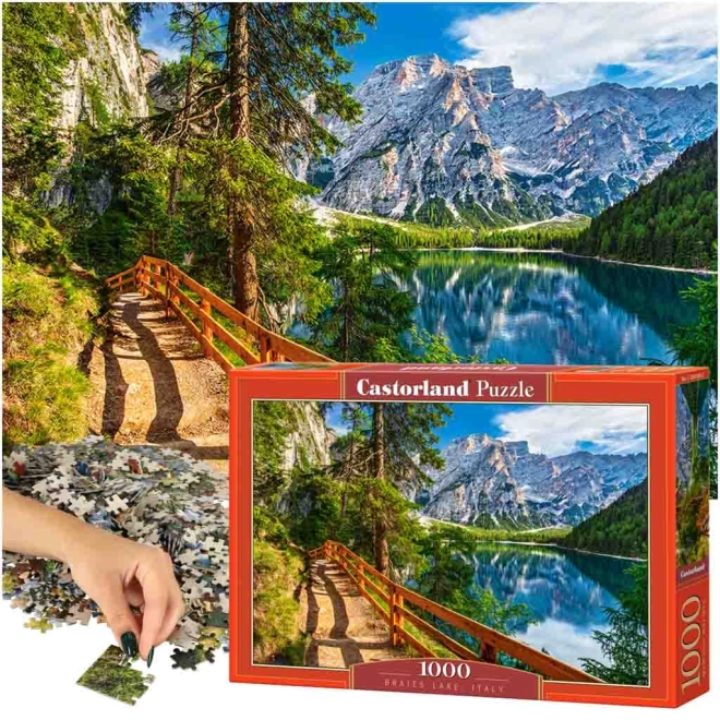 Puzzle Jezioro Braies Itálie 1000 rámců