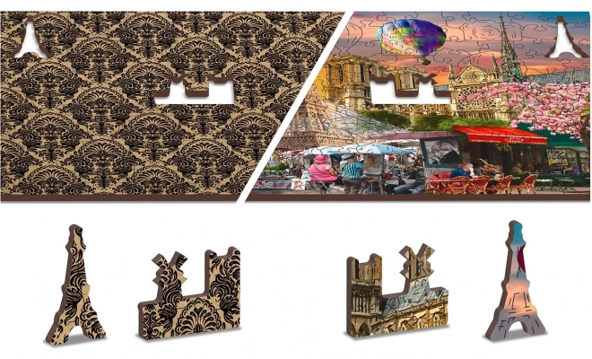 Dřevěné puzzle Jaro v Paříži
