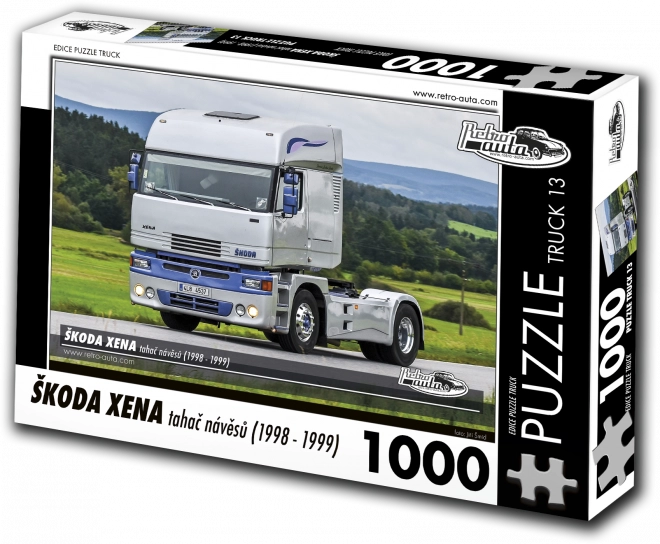 RETRO-AUTA Puzzle TRUCK č.13 Škoda Xena tahač návěsů (1998-1999) 1000 dílků