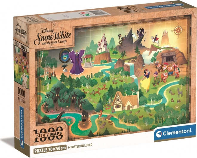 Puzzle Story Maps: Sněhurka 1000 dílků