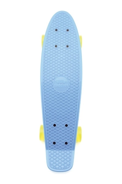Skateboard - pennyboard 60cm nosnost 90kg, kovové osy – Modrý, žlutá kola