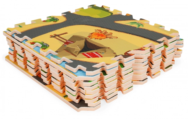 ECOTOYS Pěnové puzzle Safari s okraji