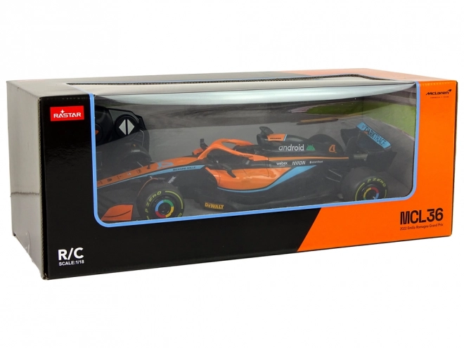 R/C závodní auto McLaren F1 1:18 oranžová