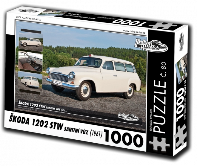 Puzzle RETRO-AUTA Škoda 1202 STW sanitní vůz 1961