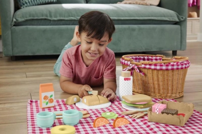 Piknikový koš s dřevěnými dobrotami Fisher-Price