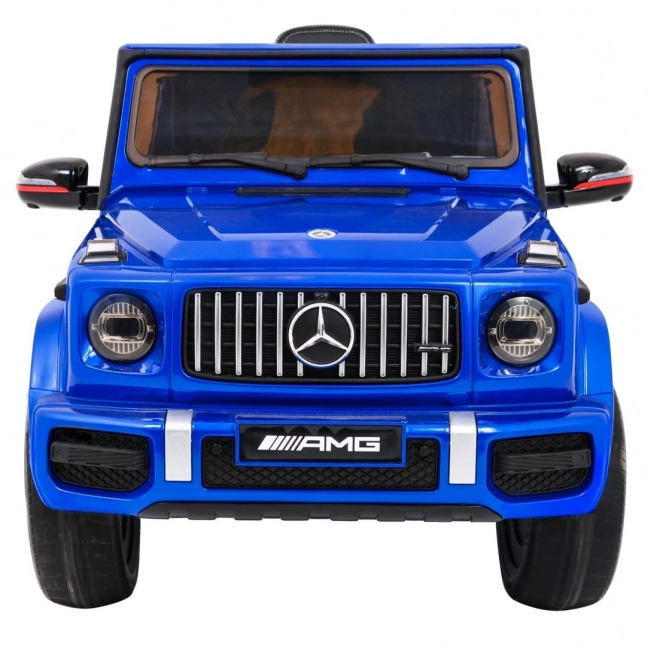 Mercedes AMG G63 pro děti Modrá barva + dálkové ovládání + MP3 LED + pomalý start + EVA + pásy