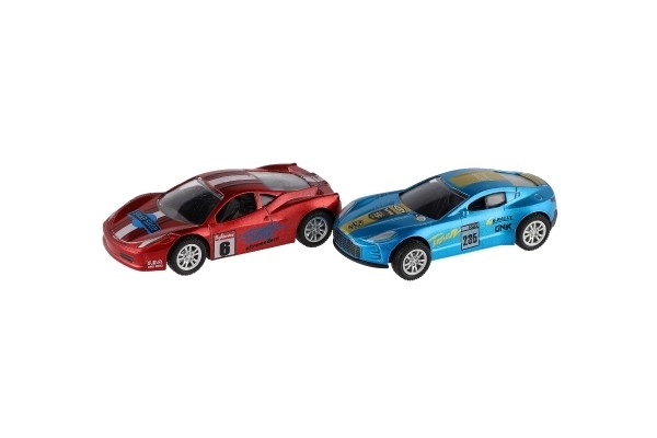 Auto závodní kov/plast 8,5cm na zpětné natažení 4 barvy 12ks v boxu