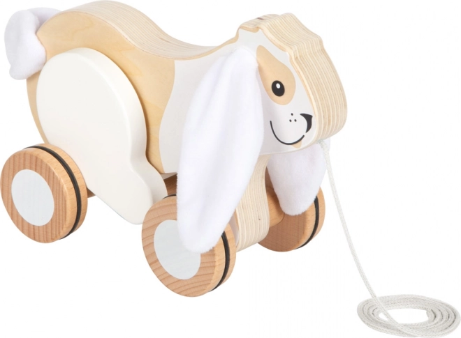 Dřevěná tahací hračka Králík s šustivými oušky od Small Foot
