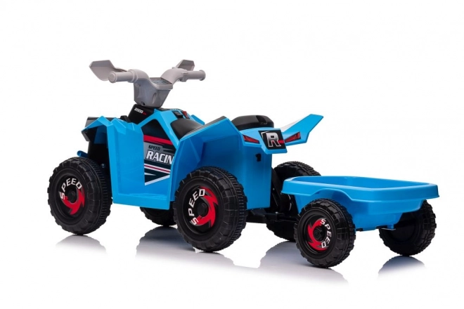 Modrá bateriová čtyřkolka XMX630T s přívěsem
