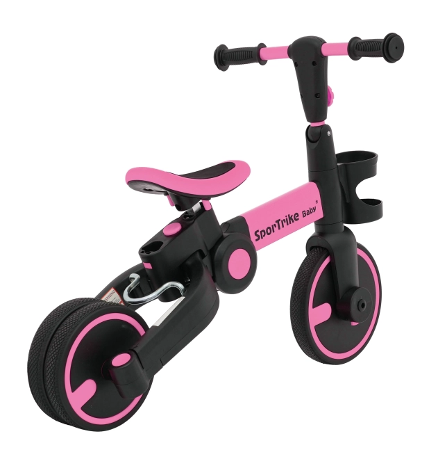 Dětské odrážedlo Happy Bike 3v1 – Růžové