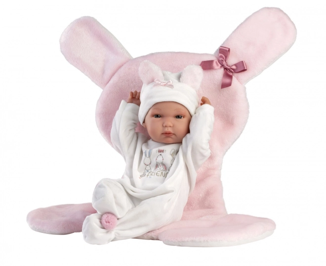 Realistická panenka New Born holčička s celovinylovým tělem 35 cm