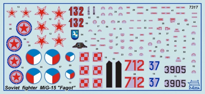 Plastikový model letadla MIG-15 Fagot