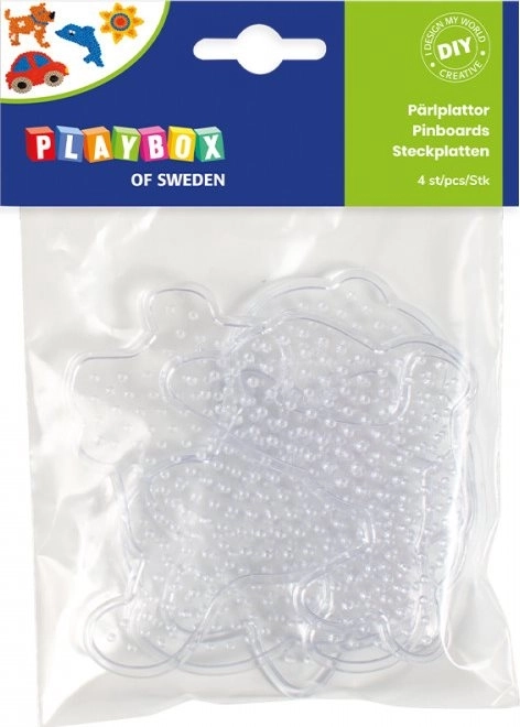 PLAYBOX Podložky pro zažehlovací korálky - Sada 4ks