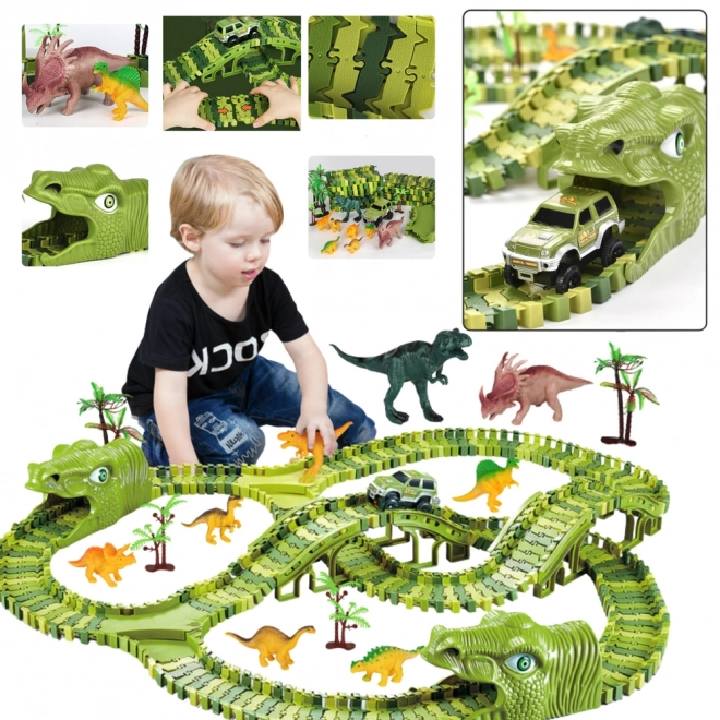 DIY dinosauří závodní dráha 240 prvků