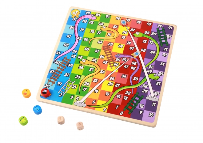 Dřevěné stolní hry 2v1 Ludo a Uvolněte zvířátka