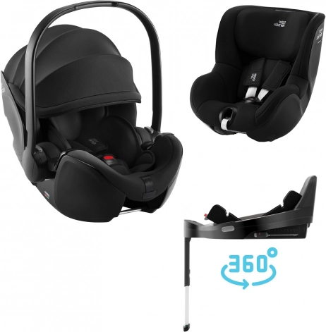 Autosedačkový set Britax Römer Baby-Safe Pro + Vario Base 5Z + Dualfix 5Z, Space Black