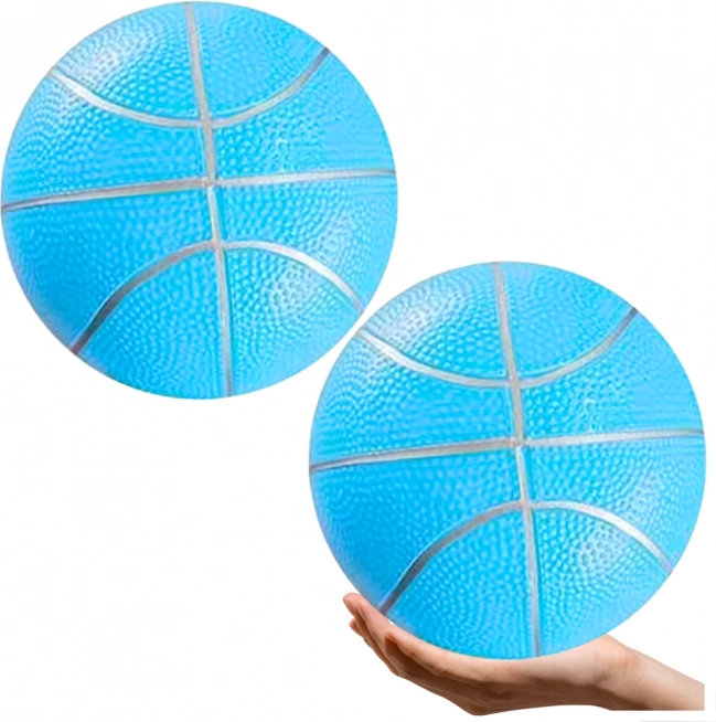 Pastelově modrý lehký gumový plážový míč 20 cm