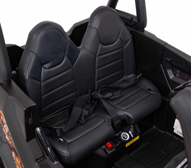 Buggy UTV Off-road pro děti černá + dálkové ovládání + nosič zavazadel + pomalý start + EVA + MP3 LED