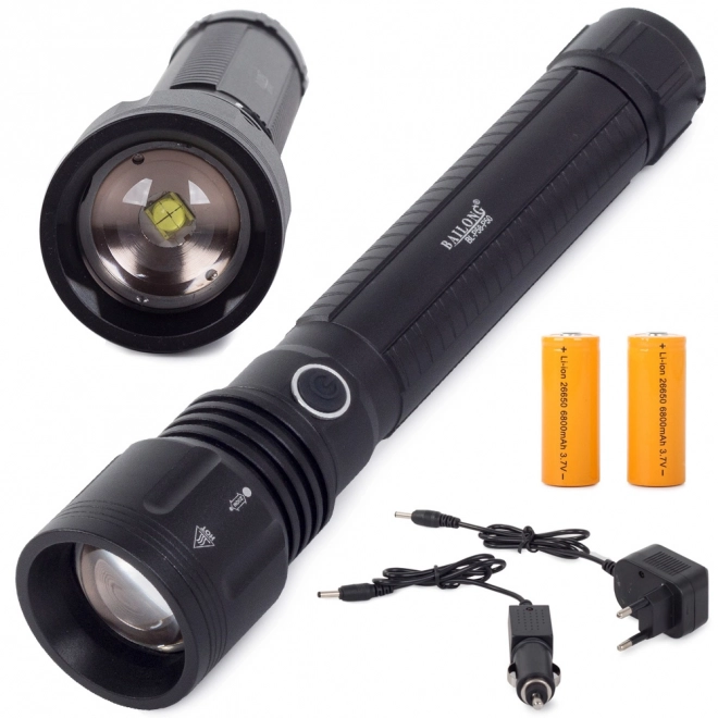 Vojenská taktická svítilna Bailong s LED Cree XHP50