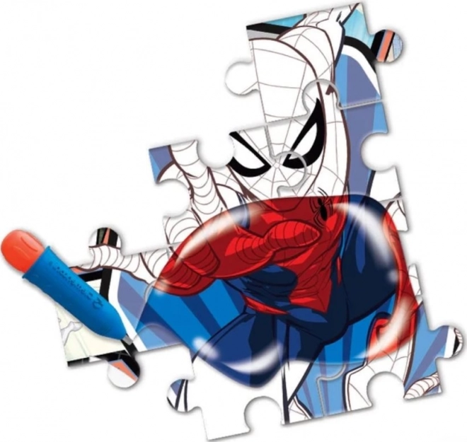 CLEMENTONI Puzzle s malováním vodou Water Magic: Spiderman 30 dílků