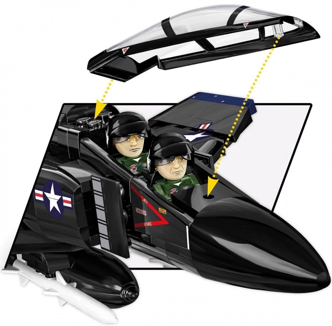 Stavebnice F-4S Phantom II Černý Králík 608 kostiček