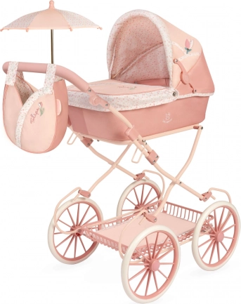 Skládací kočárek pro panenky TULIPE s taškou a doplňky 81 cm