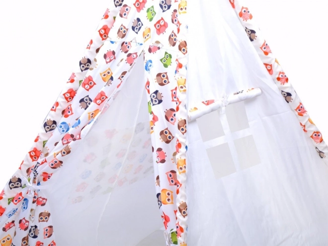 Dětský teepee stan Veselé sovy