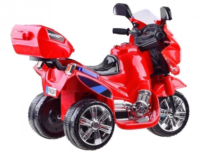 Dětský sportovní motocykl s barevným LED osvětlením – Červená