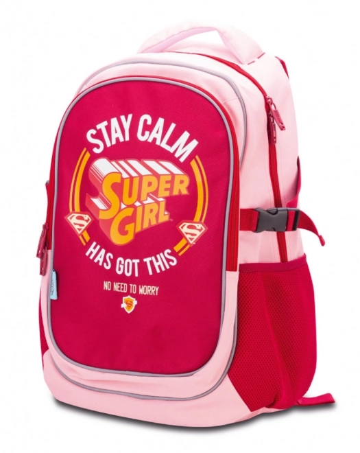 Školní batoh s pončem Supergirl – STAY CALM