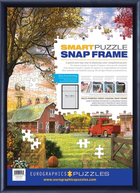 Černý hliníkový klaprám na puzzle 48,89x67,63 cm