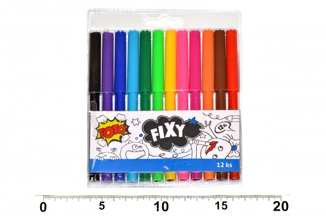 Barevné fixy 12 ks