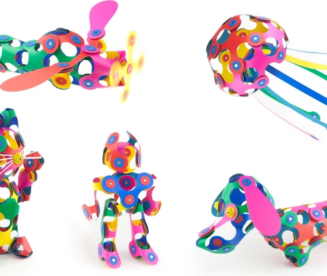 Magnetické kostky Clixo Super Rainbow, 60 kusů