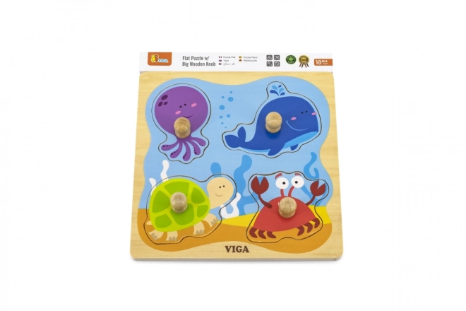 Dřevěná vkládací puzzle moře