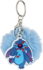 Přívěsek na klíče Stitch s bambulí