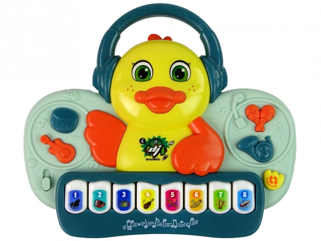 Interaktivní pianko Kačenka DJ Zvukové hudební nástroje a melodie