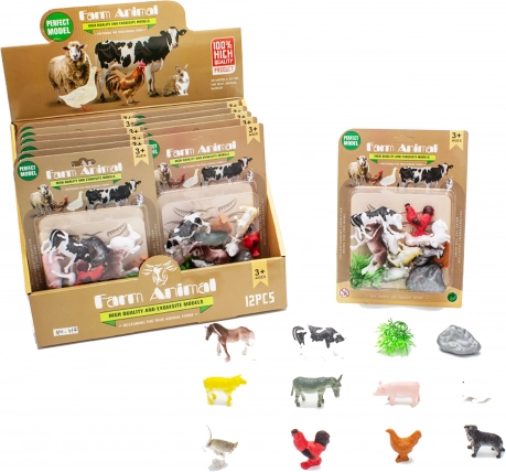 Set figurek Zvířátka z farmy 12 ks