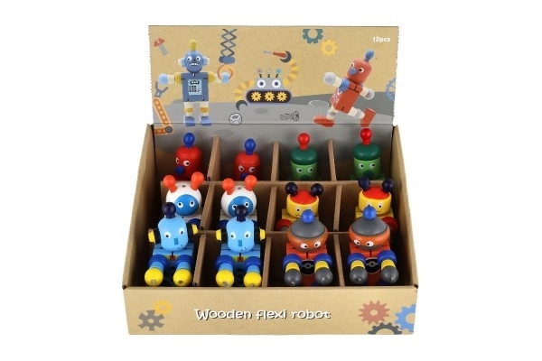 Robot dřevo 12cm od 18 měsíců - 1 kus