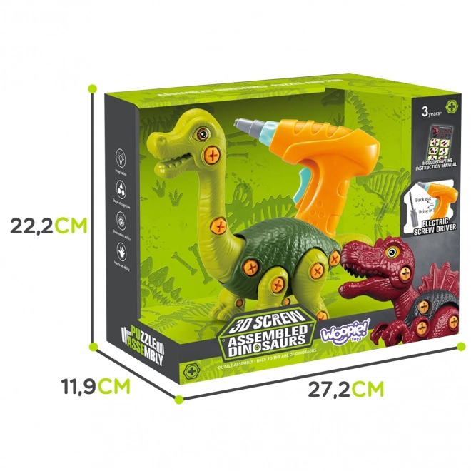 Dinozaur ke Skládání WOOPIE s Vrtákem