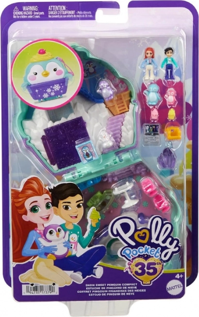 Polly Pocket Kompaktní Ledový Domek s Tučňáky